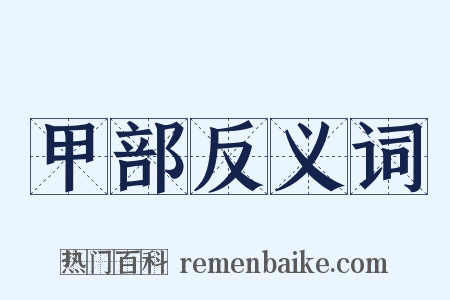 甲部反义词是什么意思的图片